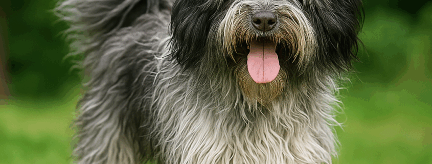 Schapendoes in einer natürlichen Umgebung