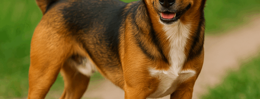 der österreichische pinscher mit weissen pfoten